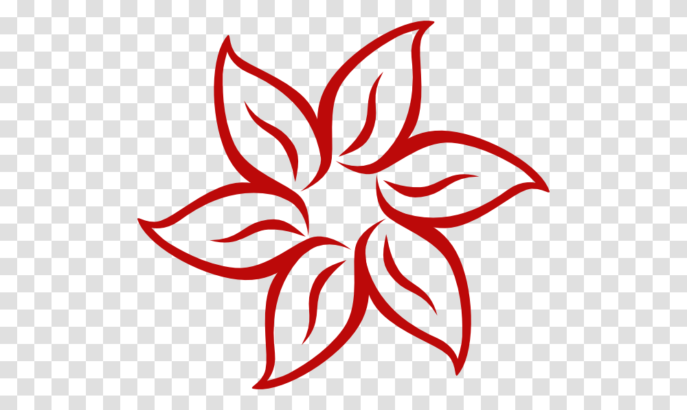 Red Flower Clip Art, Logo, Trademark, Pattern Transparent Png