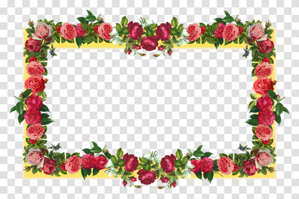 Red Flower Frame Photos Flower Border, Floral Design, Pattern Transparent Png