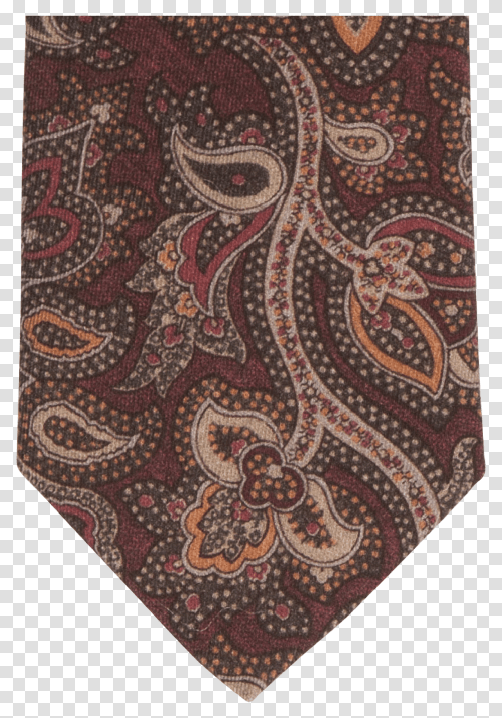 Red Flower Paisley Print Wool Tie Carpet, Rug, Pattern Transparent Png