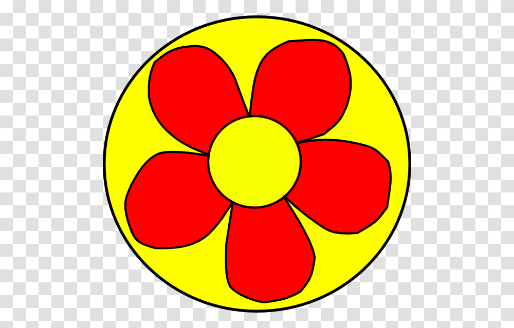 Red Flower With Yellow Background Clip Art, Food, Nuclear Transparent Png