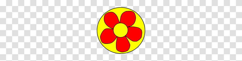 Red Flower With Yellow Background Clip Art For Web, Nuclear, Food, Logo Transparent Png