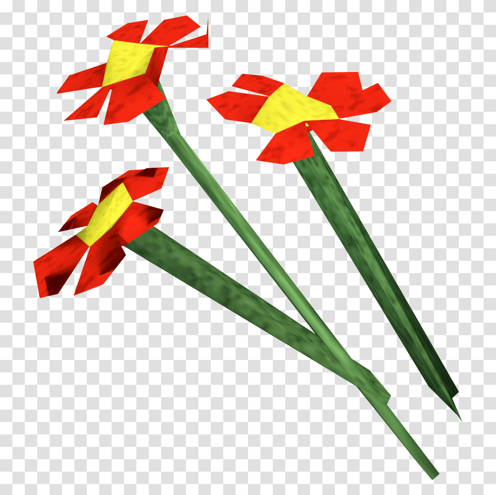 Red Flowers Runescape Wiki Fandom, Art, Paper, Plant, Origami Transparent Png
