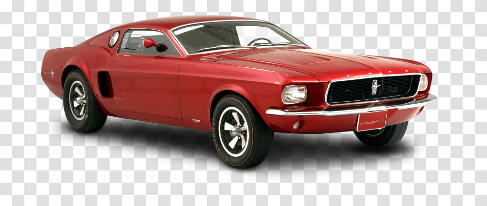Red Ford Mustang Mach Car Image 1966 Mustang Mach, Sports Car, Vehicle, Transportation, Automobile Transparent Png