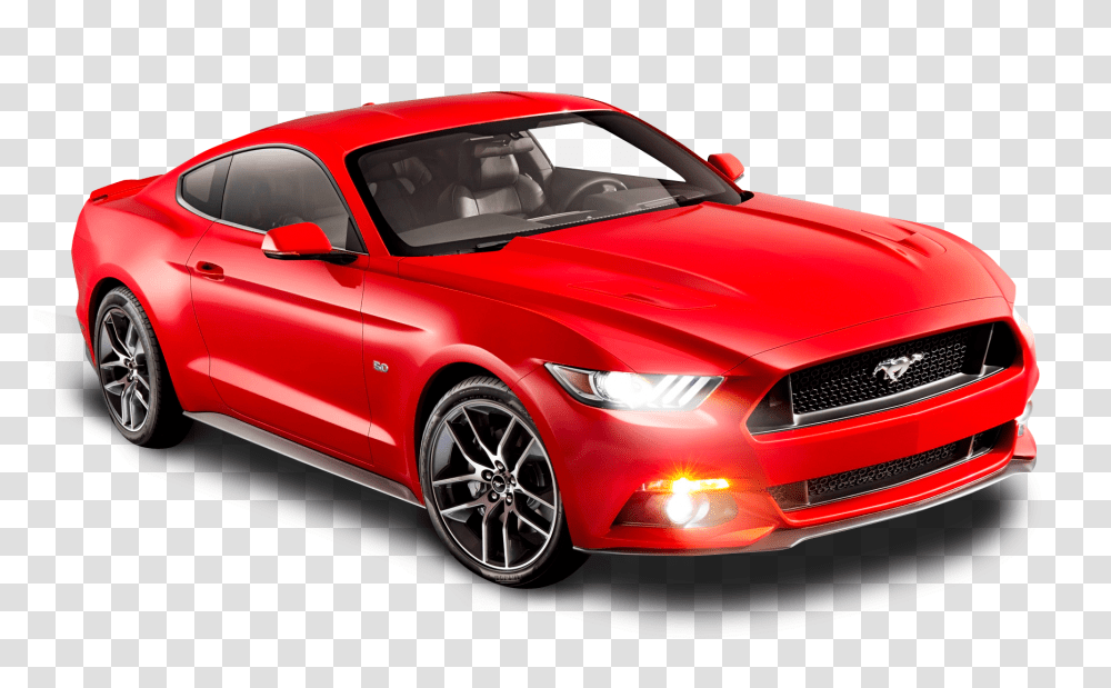 Red Ford Mustang Red Mustang Car, Sports Car, Vehicle, Transportation, Automobile Transparent Png