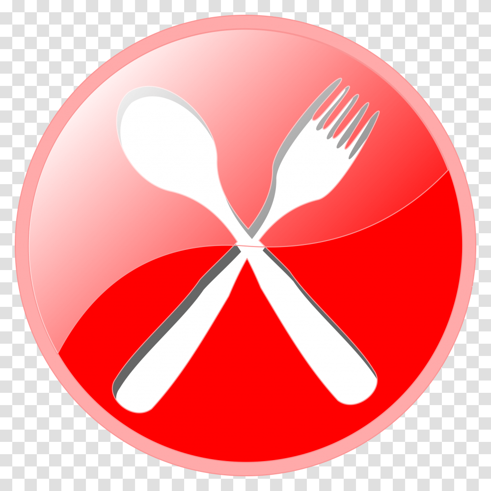 Red Fork And Knife Logo Sendok Dan Garpu, Cutlery, Spoon, Balloon Transparent Png