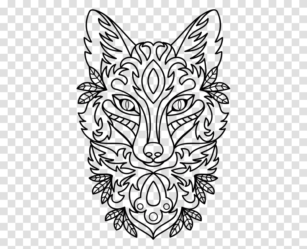 Red Fox Line Art Drawing Arctic Fox, Outer Space, Astronomy, Cat, Pet Transparent Png