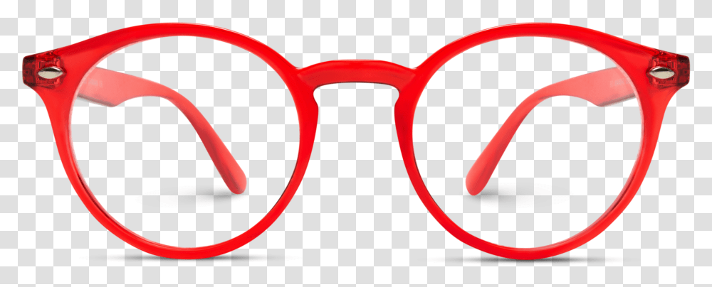 Red Frame Clear Prescription Eyeglasses Clear Red, Accessories, Accessory, Sunglasses Transparent Png