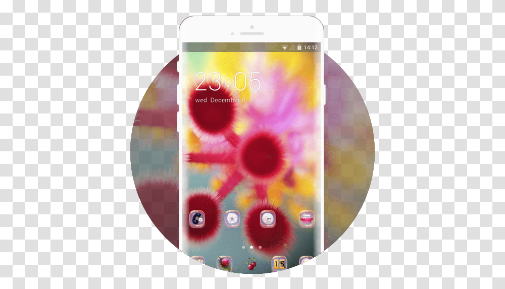 Red Furry Flower Free Android Theme - U Launcher 3d Ban Sm, Mobile Phone, Electronics, Cell Phone, Art Transparent Png