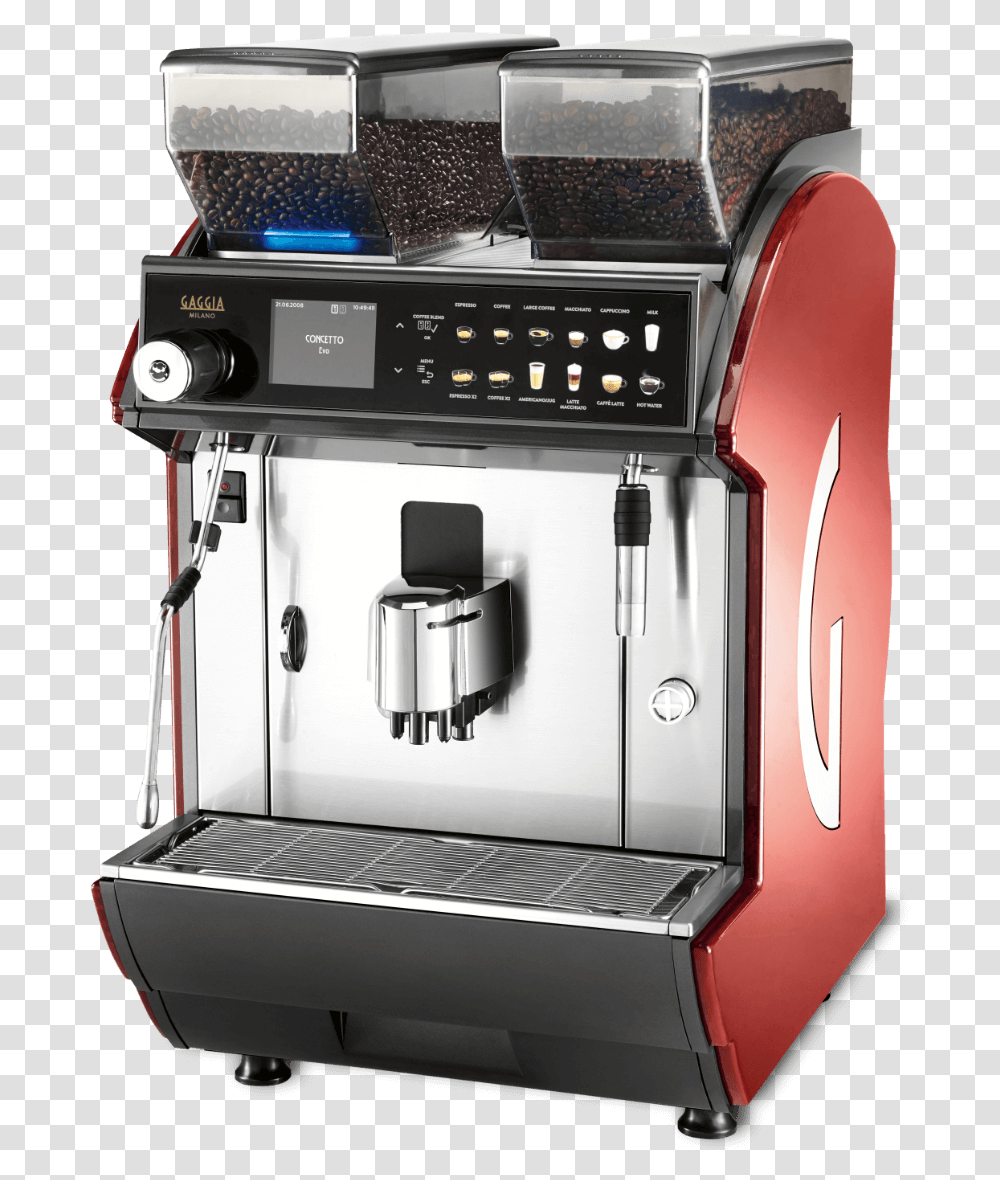 Red Gaggia Concetto Evo Cappuccino, Coffee Cup, Machine, Computer Keyboard, Computer Hardware Transparent Png