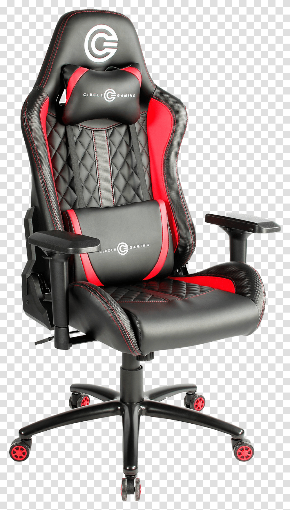 Red Gaming Chair Image Background Circle Gaming Chair, Cushion, Furniture, Car Seat, Headrest Transparent Png