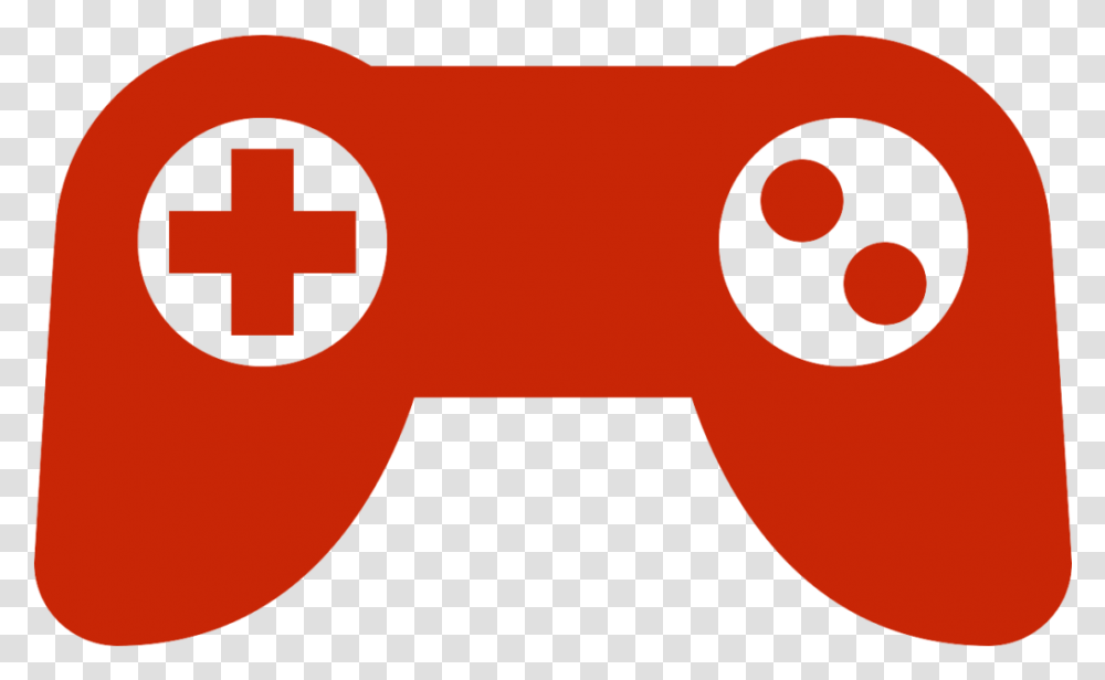 Red Gaming Controller Logo Video Game Clipart, First Aid, Symbol, Trademark, Red Cross Transparent Png
