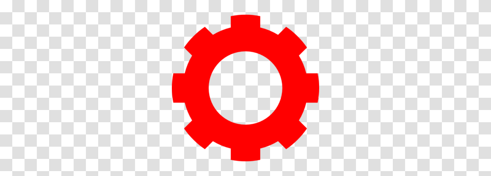 Red Gear Clip Art, Machine Transparent Png