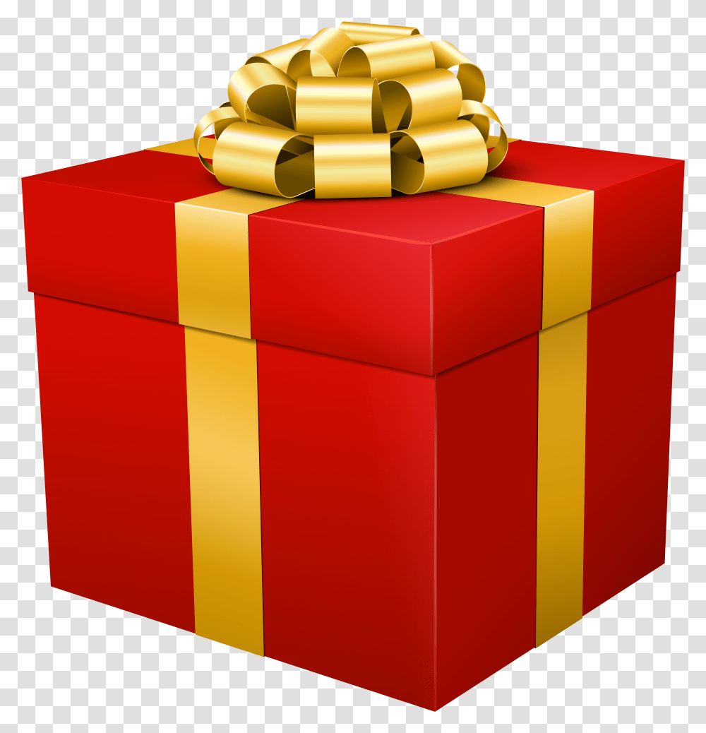 Red Gift Box Clip Art Image Transparent Png