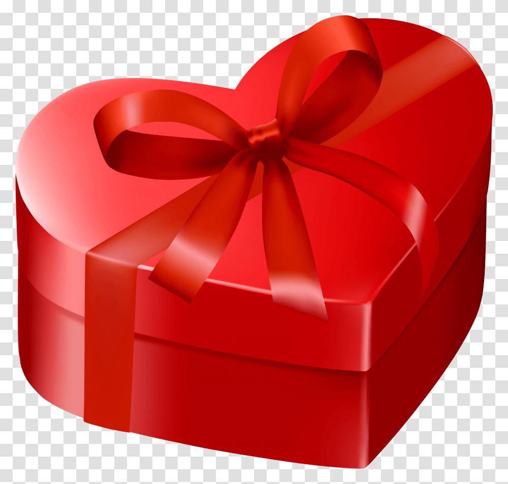 Red Gift Box Red Heart Gift Box Transparent Png