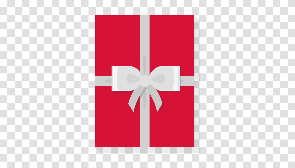 Red Gift Box Silver Bow Icon, First Aid Transparent Png