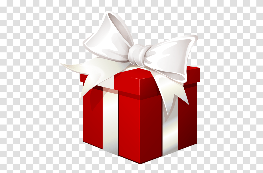 Red Gift Box With White Bow Gallery Transparent Png