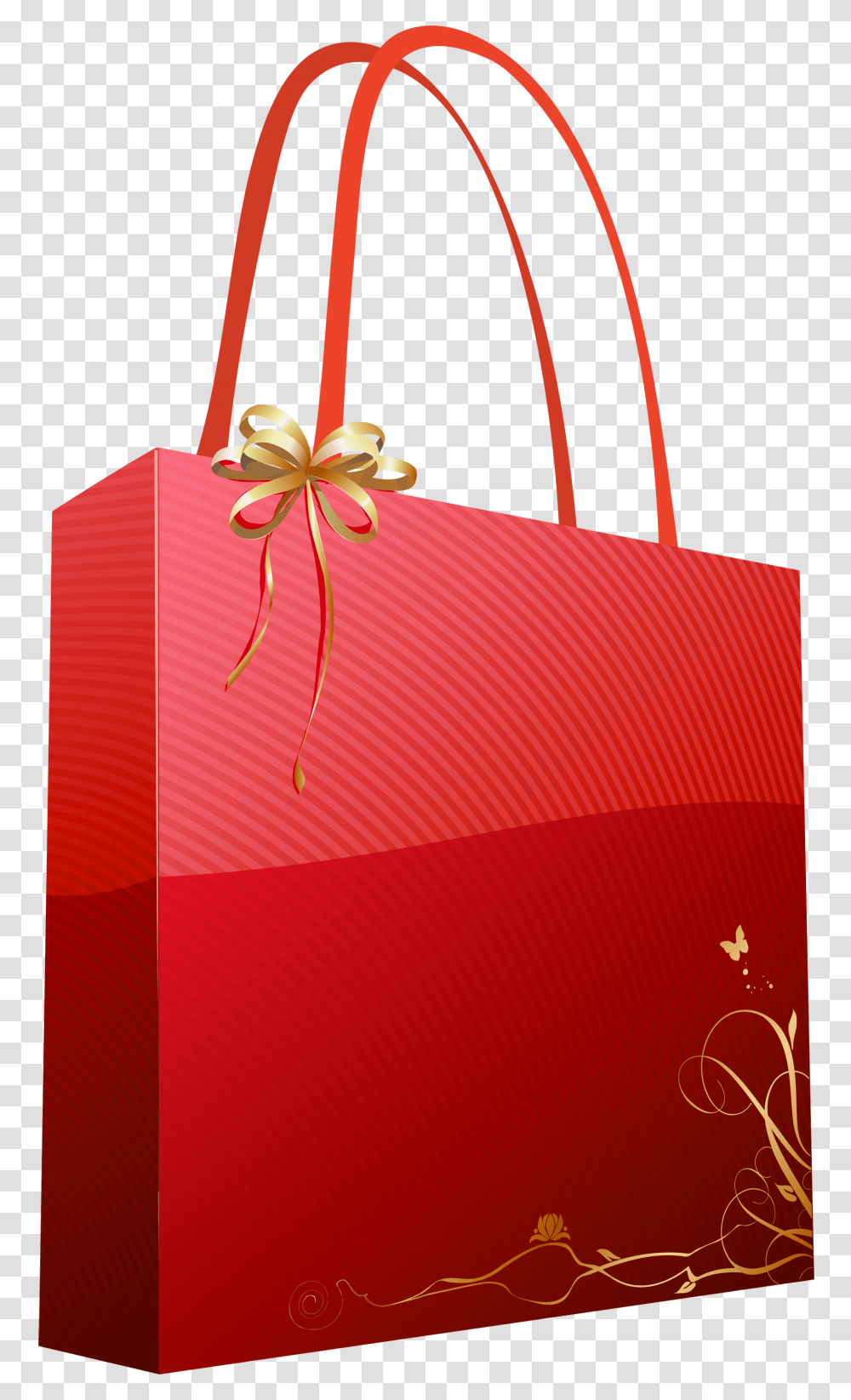 Red Giftbag, Shopping Bag Transparent Png