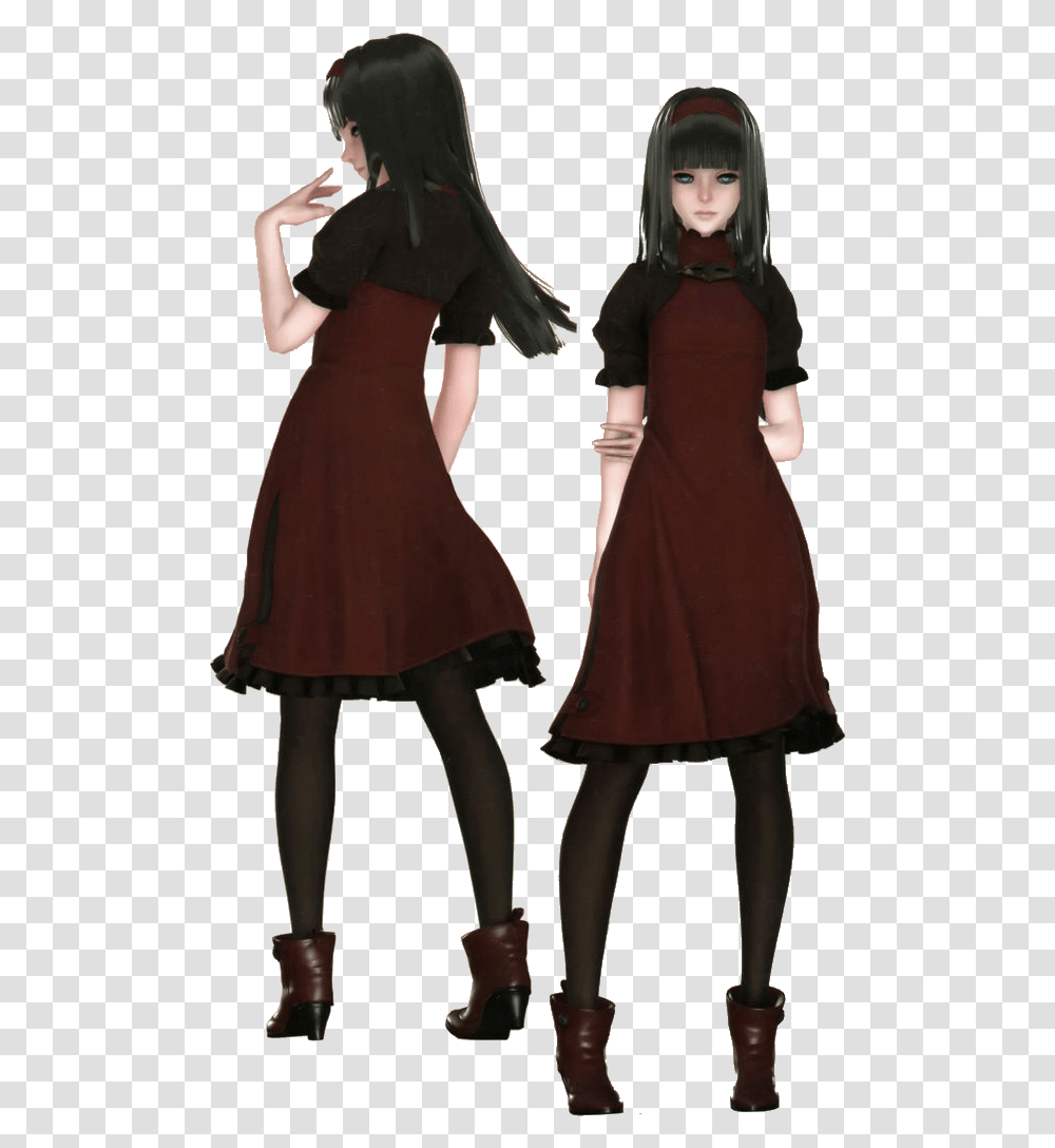 Red Girl Render Nier Automata Nier Automata Red Girl, Dress, Person, Sleeve Transparent Png