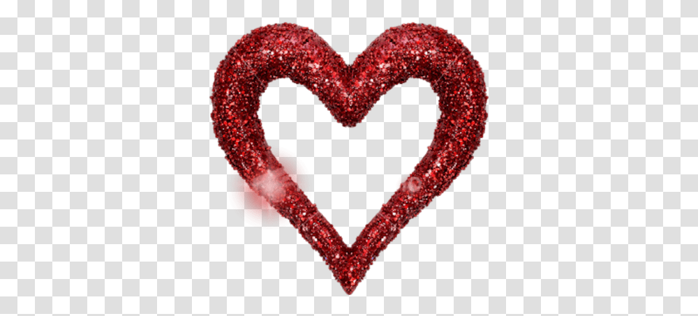 Red Glitter Heart Image With No, Scarf, Clothing, Apparel Transparent Png