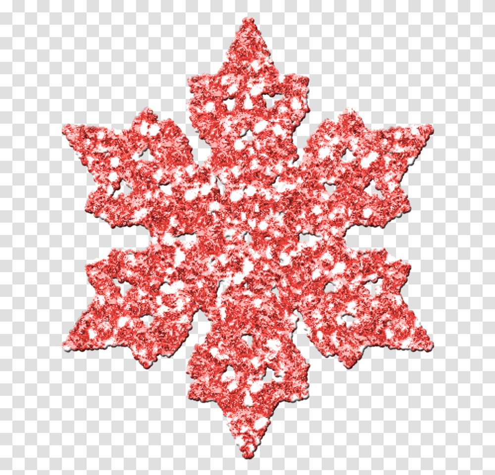 Red Glitter Snowflake, Leaf, Plant, Tree, Maple Leaf Transparent Png
