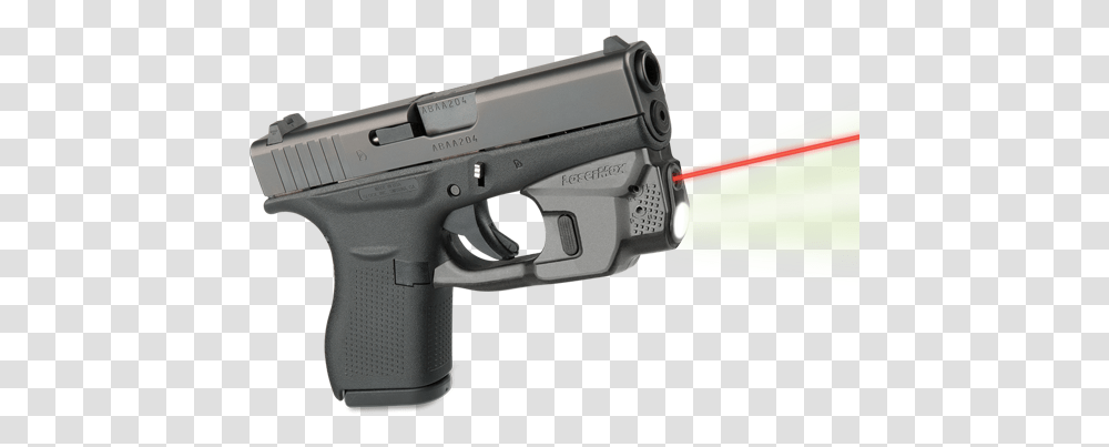 Red Glock Gripsense Glock 43 Laser Light, Gun, Weapon, Weaponry, Handgun Transparent Png