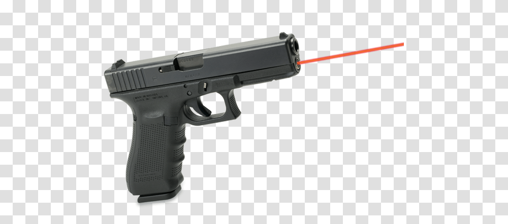 Red Glock Guide Rod Laser, Gun, Weapon, Weaponry, Handgun Transparent Png