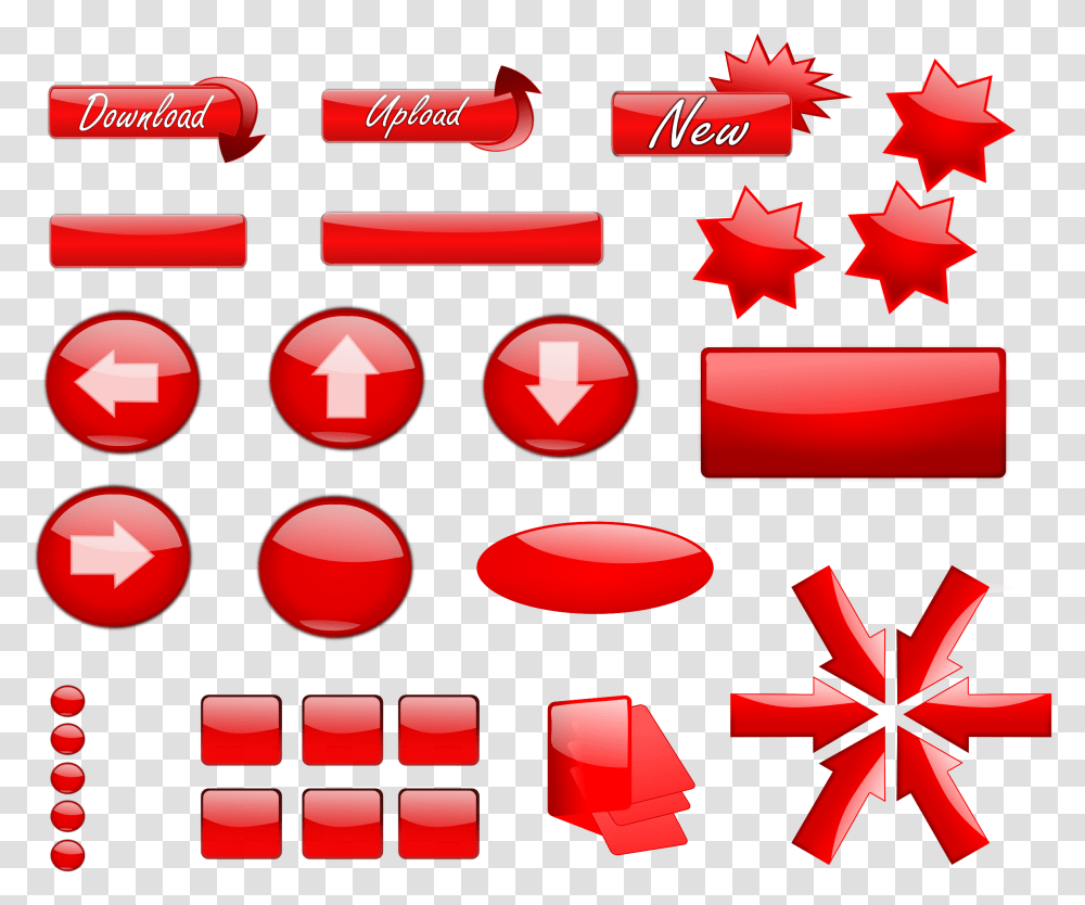 Red Glossy Buttons Clip Arts Red Buttons, Weapon, Weaponry Transparent Png