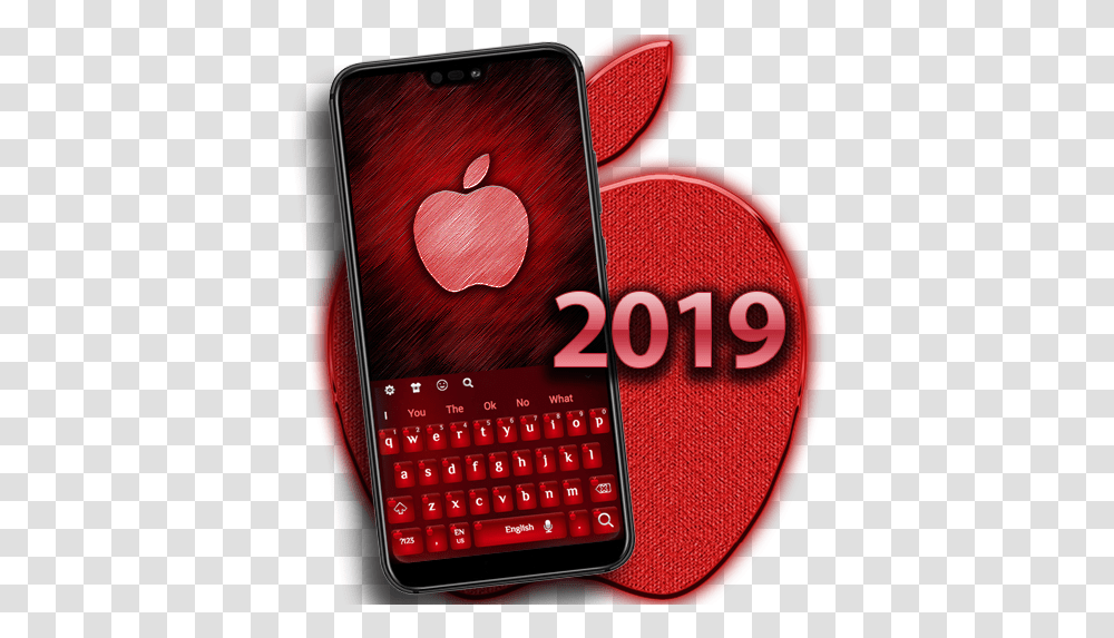Red Glow Apple Keyboard Google Play Office Equipment, Mobile Phone, Electronics, Cell Phone, Text Transparent Png