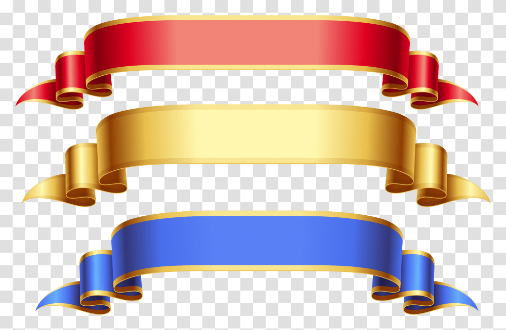 Red Gold Blue Ribbon Banner 40199 Free Icons And Gold And Blue Ribbon, Lamp, Cushion, Building, Scroll Transparent Png