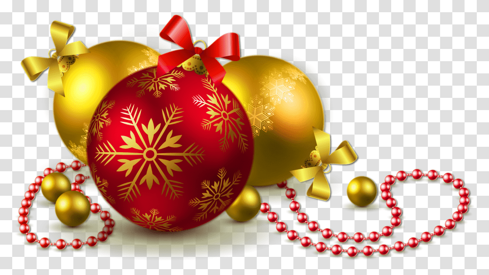 Red Gold Christmas Decorations, Ornament Transparent Png