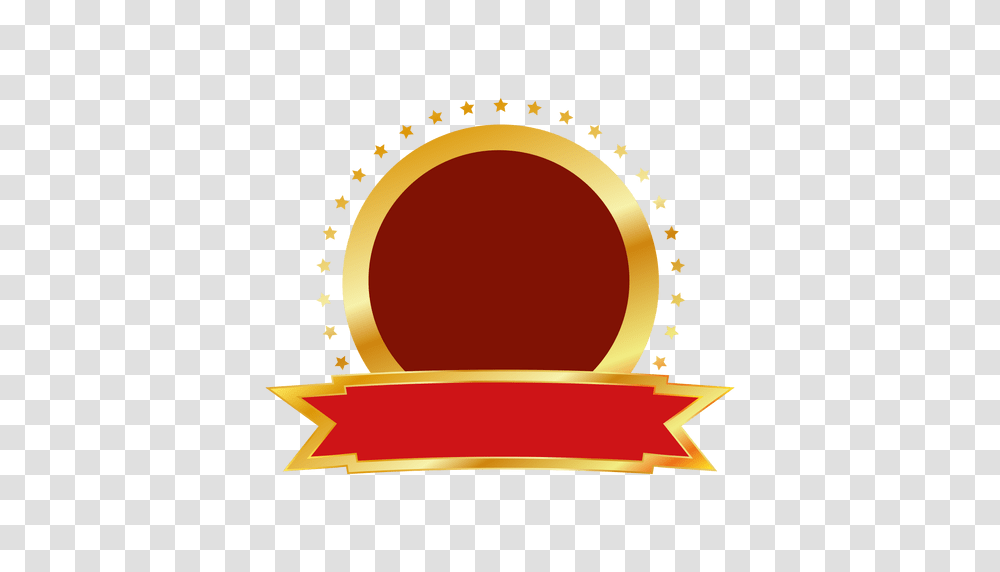 Red Gold Round Badge, Emblem Transparent Png