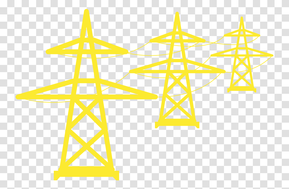Red Grid Transmission Tower, Cable, Power Lines, Electric Transmission Tower, Cross Transparent Png