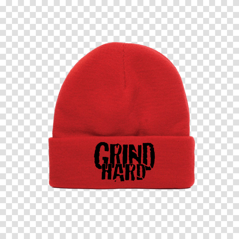Red Grind Hard Beanie, Apparel, Baseball Cap, Hat Transparent Png