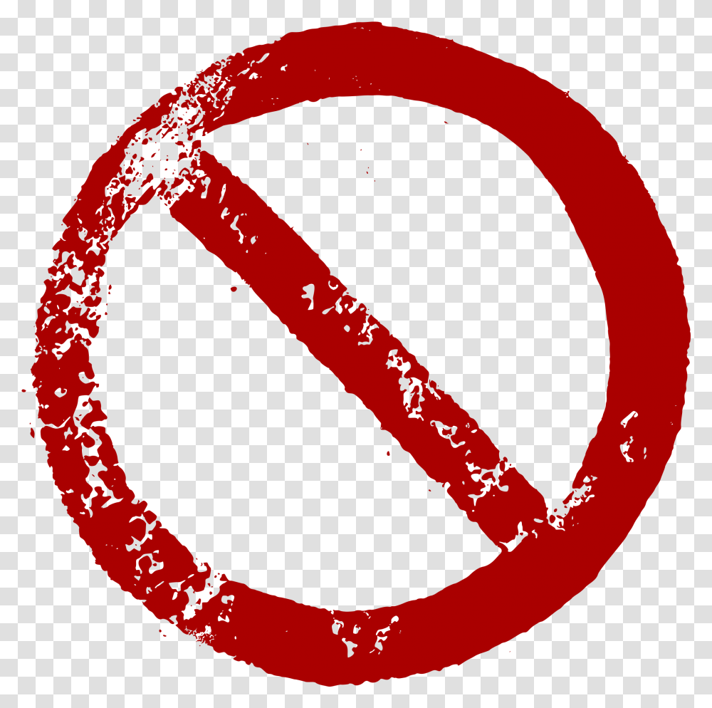 Red Grunge Prohibition Sign Circle, Text, Alphabet, Label, Symbol Transparent Png