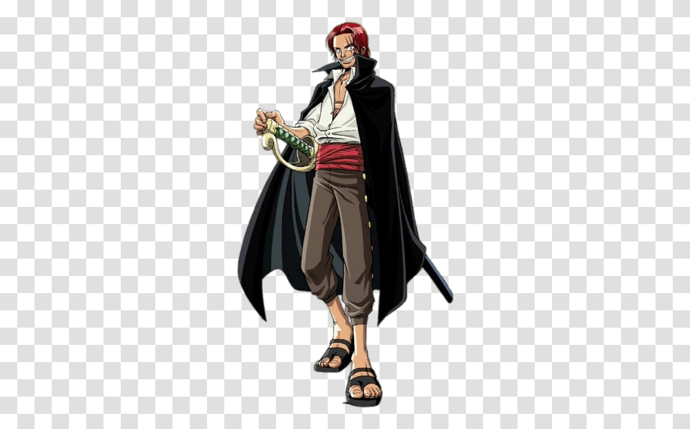 Red Hair Shanks One Piece Manga, Clothing, Apparel, Helmet, Person Transparent Png