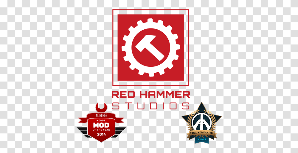 Red Hammer Studios Red Hammer Studios Logo, Symbol, Trademark, Text, Poster Transparent Png