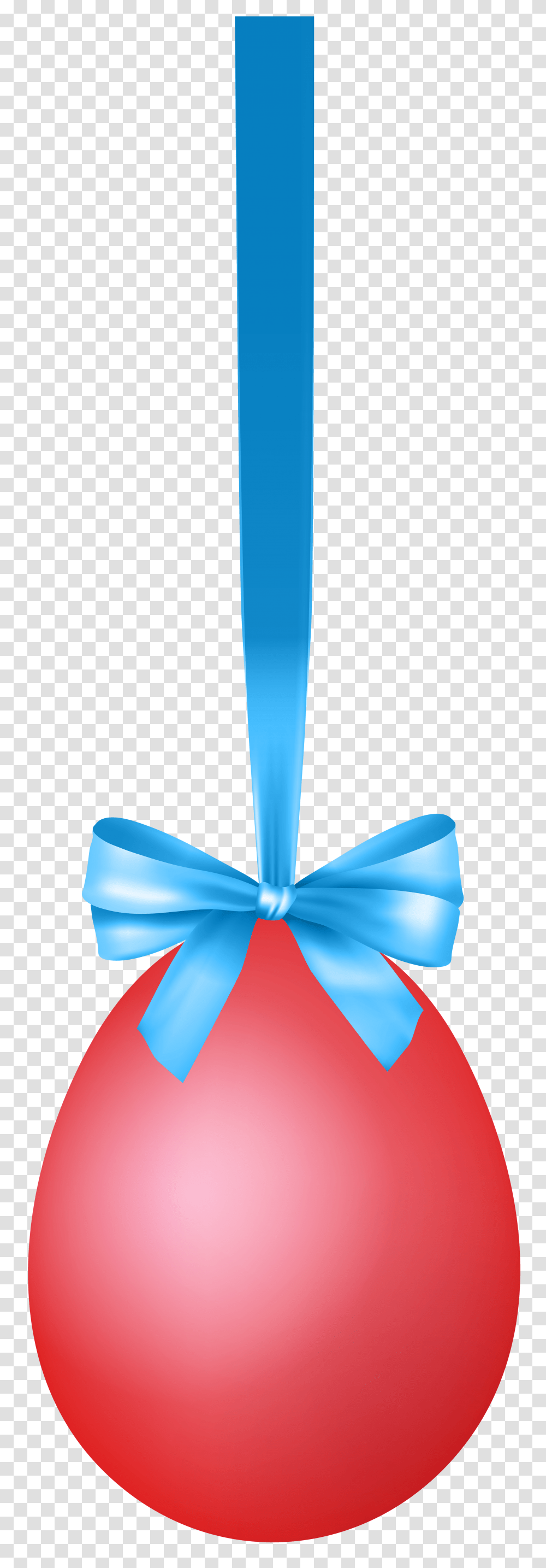 Red Hanging Easter Egg With Bow Clip Art Image, Gift Transparent Png