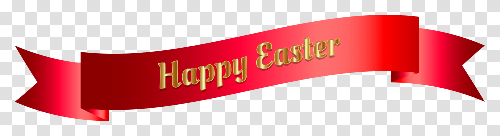 Red Happy Easter Banner Clip Art Image Signage, Word, Label, Alphabet Transparent Png