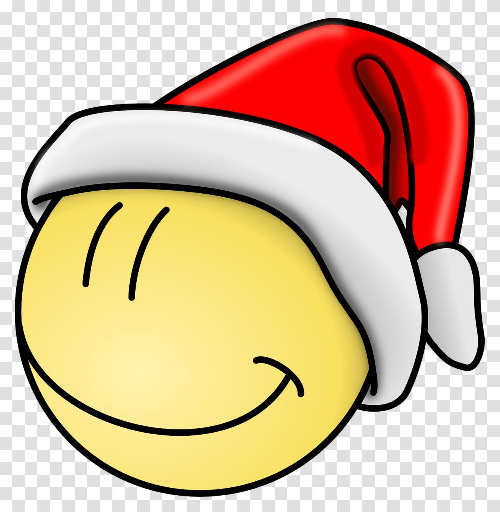 Red Happy Faces Face Hat Smiley Smiley Face Clip Art, Food, Helmet, Clothing, Apparel Transparent Png