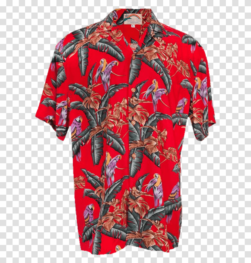 Red Hawaiian Shirt Silk, Apparel, Robe, Fashion Transparent Png