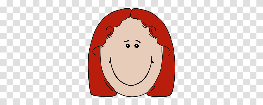 Red Head Person, Label, Face Transparent Png