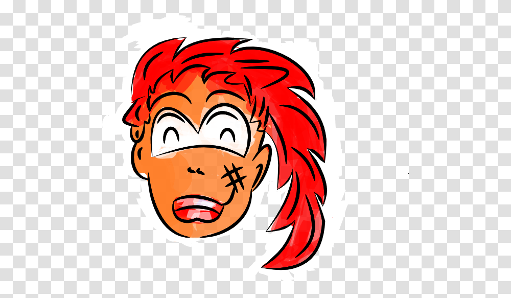 Red Head Girl Cartoon Large Size, Face, Smile, Costume Transparent Png