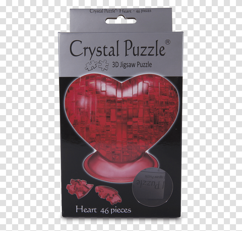 Red Heart 3d Crystal Jigsaw Puzzle 46 Pieces Fun Activity Jigsaw Puzzle, Poster, Advertisement, Flyer Transparent Png