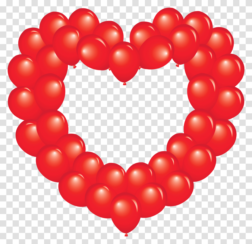 Red Heart Balloon Clipart Birthday Red Balloons, Hand, Text, Crowd Transparent Png