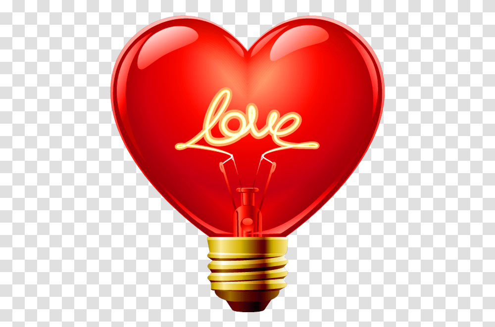 Red Heart Clipart Light Heart Light Bulb, Balloon, Lamp, Lightbulb Transparent Png