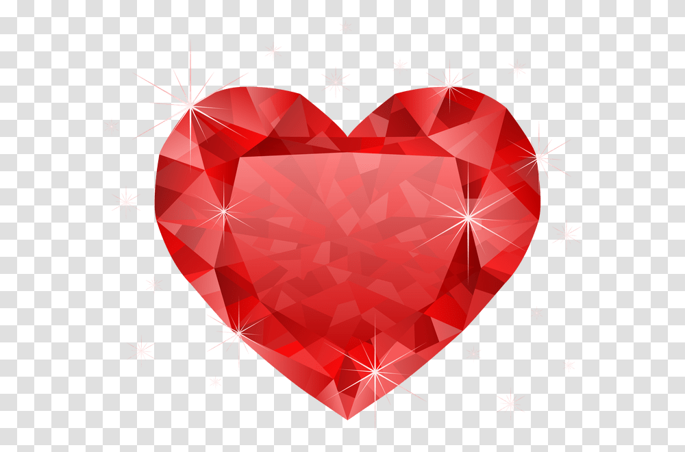 Red Heart Diamond Transparent Png