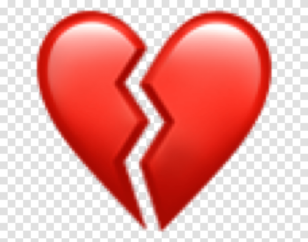 Red Heart Emoji Iphone Iphoneemoji Iphonesticker Broken Heart Ios Emoji, Balloon Transparent Png