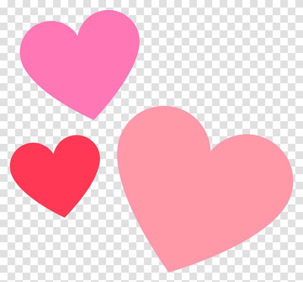 Red Heart Emoji Pink And Red Hearts, Cushion, Text, Pillow, Dating Transparent Png