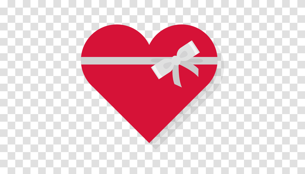 Red Heart Gift Box Silver Bow Icon, First Aid, Label Transparent Png