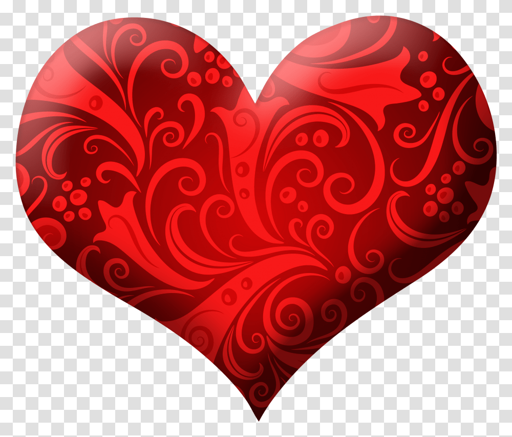 Red Heart, Rug, Pattern Transparent Png